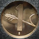 Switzerland 1986 Rappen Rare Proof~Only 10,000 Minted~Oat Sprig~Cross~Free Ship