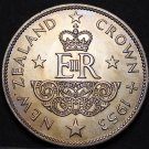 New Zealand Crown, 1953, Queen Elizabeth II Coronation~Gem Unc~250,000 Minted~FS