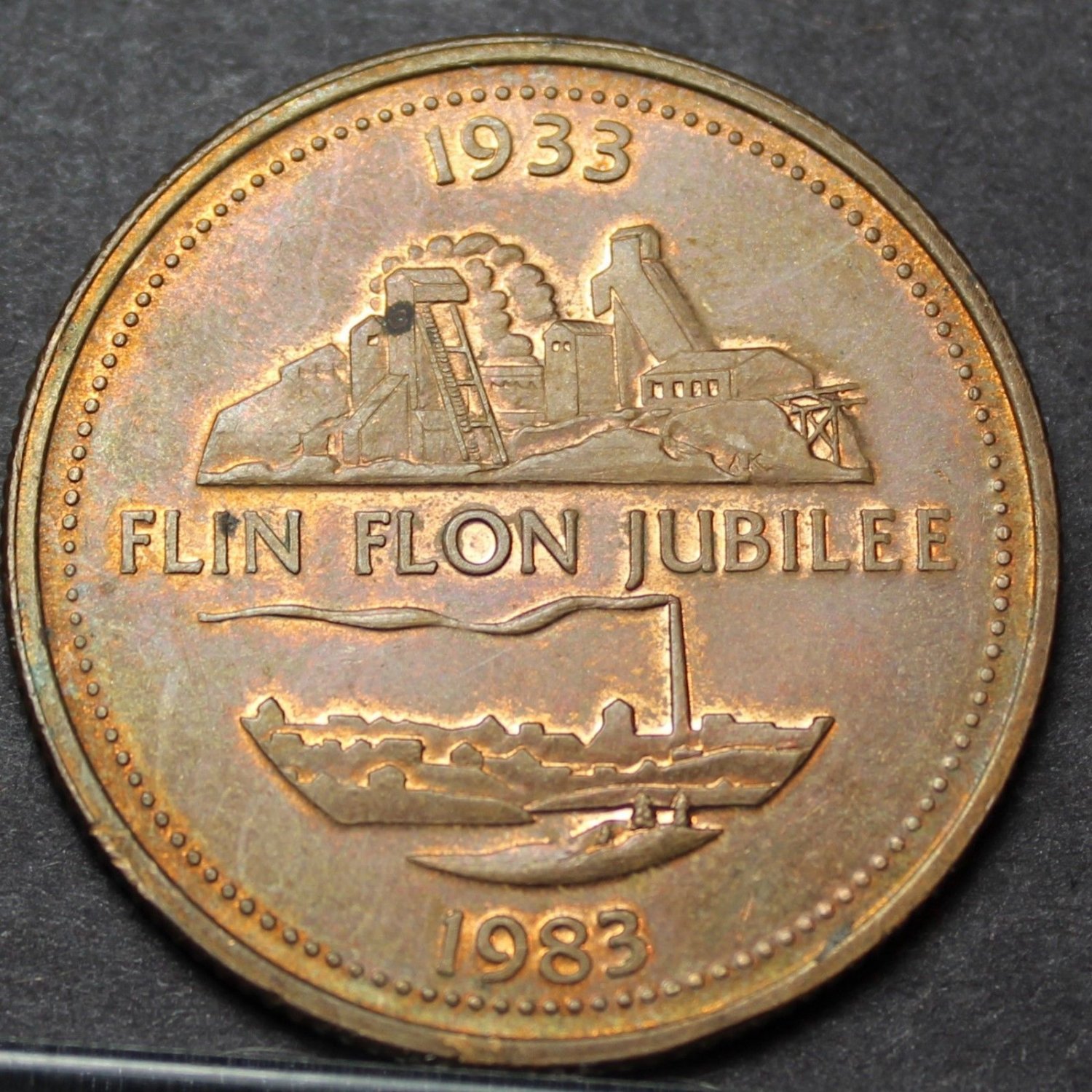 Flin Flon Manitoba Canada Trade 50th Anniversary Token Dollar 1983UNC