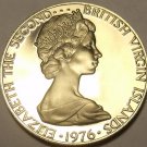 Rare Cameo Proof British Virgin Islands 1976 10 Cents~Kingfisher~15,000 Minted~