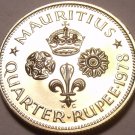 Mauritius One Quarter Rupee, 1978 Gem Proof~RARE~9,268 Minted~Free Shipping Mauritius One Quarter Rupee, 1978 Gem Proof~RARE~9,268 Minted~Free Shipping