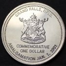 Grand Falls/Windsor Newfoundland Canada Amalgamation Trade Dollar 1991~Fr/Ship