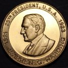 Warren G Harding 29th President Bronze Medallion~WG~Armaments Limitation~Free Sh