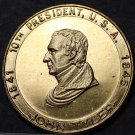 John Tyler 10th President Bronze Medallion~Accidential President~Annexed Texas~