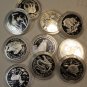 Roll (10) Cameo Proof Silver Plated 33mm Medallions~Encapuslated~#2518~Free Ship