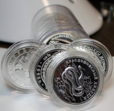 Roll (10) Cameo Proof Silver Plated 33mm Medallions~Encapuslated~#2547~Free Ship