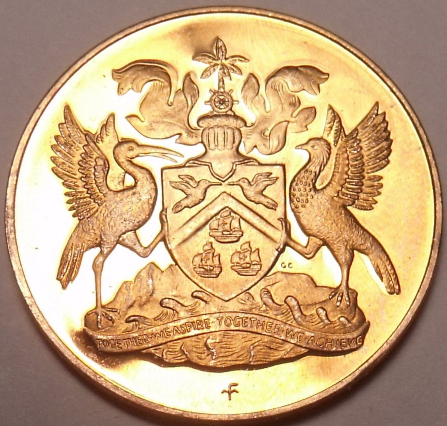 Trinidad & Tobago Cent, 1970 Rare ProofOnly 2,104 MintedFree Shipping