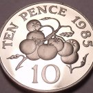 Guernsey 1985 10 Pence Extremely Rare Proof~2,500 Minted~Tomato Plant~Free Ship