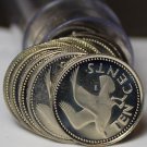 Incredible Proof Roll (20) Barbados 1973 10 Cents~Laughing Gull~1st Year~Fr/Ship