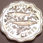 Bahamas 10 Cents, 1973 Rare Proof~Bone Fish~35,000 Minted~Scalloped~Free Ship