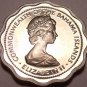 Bahamas 10 Cents, 1973 Rare Proof~Bone Fish~35,000 Minted~Scalloped~Free Ship