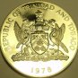 Trinidad & Tobago 25 Cents, 1978 Rare Proof~24k Minted~Chaconia~Free Shipping