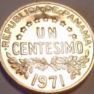 Panama Centesimo, 1971 Rare Proof~Only 11,000 Minted~Uracca~Free Shipping