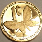 Papua New Guinea Toea, 1975 Proof~67,000 Minted~Butterfly~Free Shipping