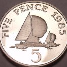 Guernsey 1985 5 Pence Extremely Rare Proof~2,500 Minted~Sailboats~Free Shipping Guernsey 1985 5 Pence Extremely Rare Proof~2,500 Minted~Sailboats~Free Shipping