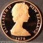 New Zealand 1978 2 Cents Rare Proof~Only 15k Minted~Kowhai Leaves~Free Shipping