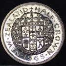 New Zealand Half Crown, 1965 Proof-Like~25,000 Minted~Free Shipping