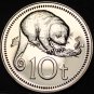 Papua New Guinea 10 Toea, 1975 Gem Unc~RARE 4,134 Minted~Cuscus~Free Shipping