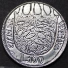 Vatican City 100 Lire, 1975, Gem Unc~Holy Year~Pulling Up Net Of Fish~Free Ship