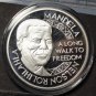 Nelson Mandela Silver Plated 45mm Proof Medallion~Nobel Peace Prize Winner~Fr/Sh