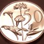 South Africa 1988 50 Cents RARE Proof~Only 7,250 Ever Minted~Flowers~Free Ship
