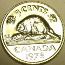 Canada 5 Cents 1978 Proof-Like~Elizabeth II~Beaver~Only 147,000 Minted~Free/Ship Canada 5 Cents 1978 Proof-Like~Elizabeth II~Beaver~Only 147,000 Minted~Free/Ship
