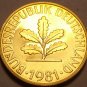Germany 1981-J 10 Pfennig Proof~Only 91,000 Minted~Minted In Hamburg~Free Ship