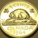 Canada 5 Cents 1964 Proof-Like~Elizabeth II~Beaver~Free Shipping