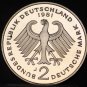 Germany 1981-J 2 Marks Proof~Theodor Heuss~91,000 Minted In Hamburg~Free Shiping