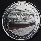 Panama 2016 1/4 Balboa Gem Unc~1st Traffic For The Panama Canal~Colored~Free Shi