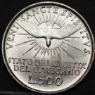 Vatican City 500 Lire, 1958 Gem Unc Silver~RARE~100k Minted~Sede Vacante~Fr/Ship