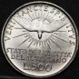 Vatican City 500 Lire, 1958 Gem Unc Silver~RARE~100k Minted~Sede Vacante~Fr/Ship