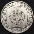 Portuguese Angola 20 Escudos, 1952 Gem Unc Silver~1st Year Ever~Free Ship Portuguese Angola 20 Escudos, 1952 Gem Unc Silver~1st Year Ever~Free Ship