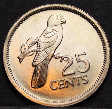 Seychelles 5 Cents, 1982 Gem Unc~Black Parrot~Only Year~375k Minted~Free Ship*