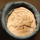Gem Unc Original Roll (50) Lithuania 2017 1 Euro Cents~Knight On a Horse~Free Sh