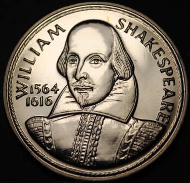 38.8mm Gem Unc William Shakespeare~Anne Hathaways Cottage Medallion~Free Ship