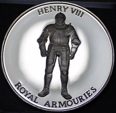 44.6mm Proof Royal Armouries At The Tower Of London Henru VIII Medallion~Fr/Ship