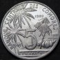 Comoros 5 Francs, 1992 Gem Unc~RARE~Coelacanth Fish~World Fisheries Conference~