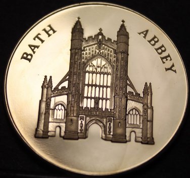 Bath Abbey England Proof 38.1mm Bronze Medallion~City Of Bath~Free Shipping