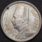 Egypt 2 Piastres, AH-1348 (1929BP) Gem Unc Silver~Free Shipping