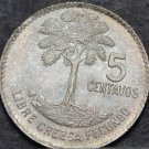 Guatemala 5 Centavos, 1964 Gem Unc Silver~Free Shipping