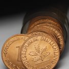 Rare Gem Unc Roll (50) Germany 1950-F Pfenning Coins~Minted In Stuttgart~Free Sh Rare Gem Unc Roll (50) Germany 1950-F Pfenning Coins~Minted In Stuttgart~Free Sh