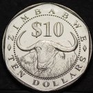 Zimbabwe 10 Dollars, 2003 Gem Unc~Water Buffalo~Only Year Ever~Free Shipping
