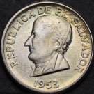 El Salvador 50 Centavos, 1953 Gem Unc Silver~Jose Matias Delgado~Free Shipping