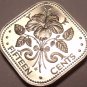 Bahamas 15 Cents, 1975 Rare Proof~29,000 Minted~Triangle Coin~Free Shipping