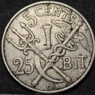 Danish West Indies 5 Cents (25 Bit), 1905~RARE~Free Shipping