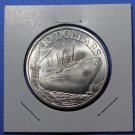 Singapore 1975 Dollar Gem Unc Silver~10th Anniversary Of Independence~Free Ship