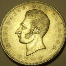 Ecuador 5 Sucres, 1944 Gem Unc Silver~Only Year Ever~Free Shipping