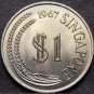 Singapore Dollar, 1967 Gem Unc~1st Year Ever~Free Shipping