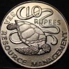 Seychelles 10 Rupees FAO, 1977 Unc~Green Sea Turtle~Free Shipping